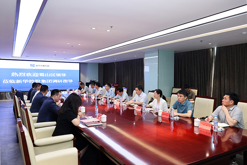 合肥市蜀山區(qū)委副書(shū)記、區(qū)長(zhǎng)楊森一行深入新華控股集團(tuán)調(diào)研指導(dǎo)
